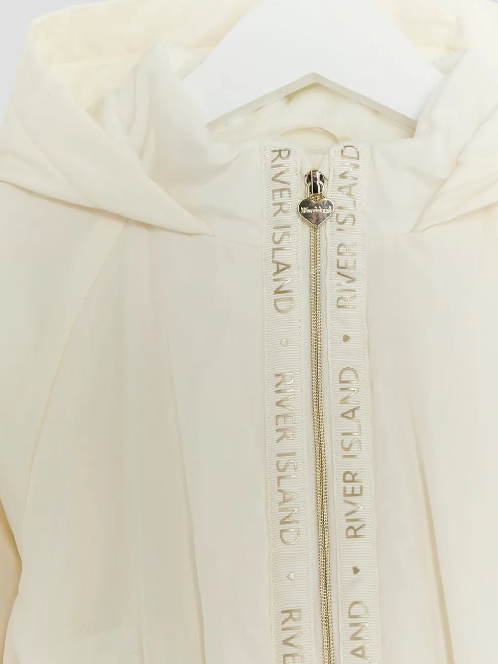 River Island Cream Girls Peplum Rain Coat