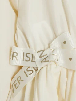River Island Cream Girls Peplum Rain Coat