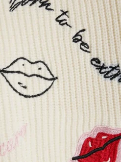 River Island Cream Ladybird Lips Jumper
