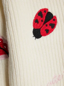 River Island Cream Ladybird Lips Jumper