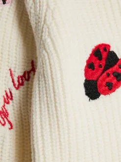 River Island Cream Ladybird Lips Knitted Jumper