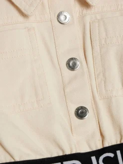 River Island Cream Waist Band Denim Dress