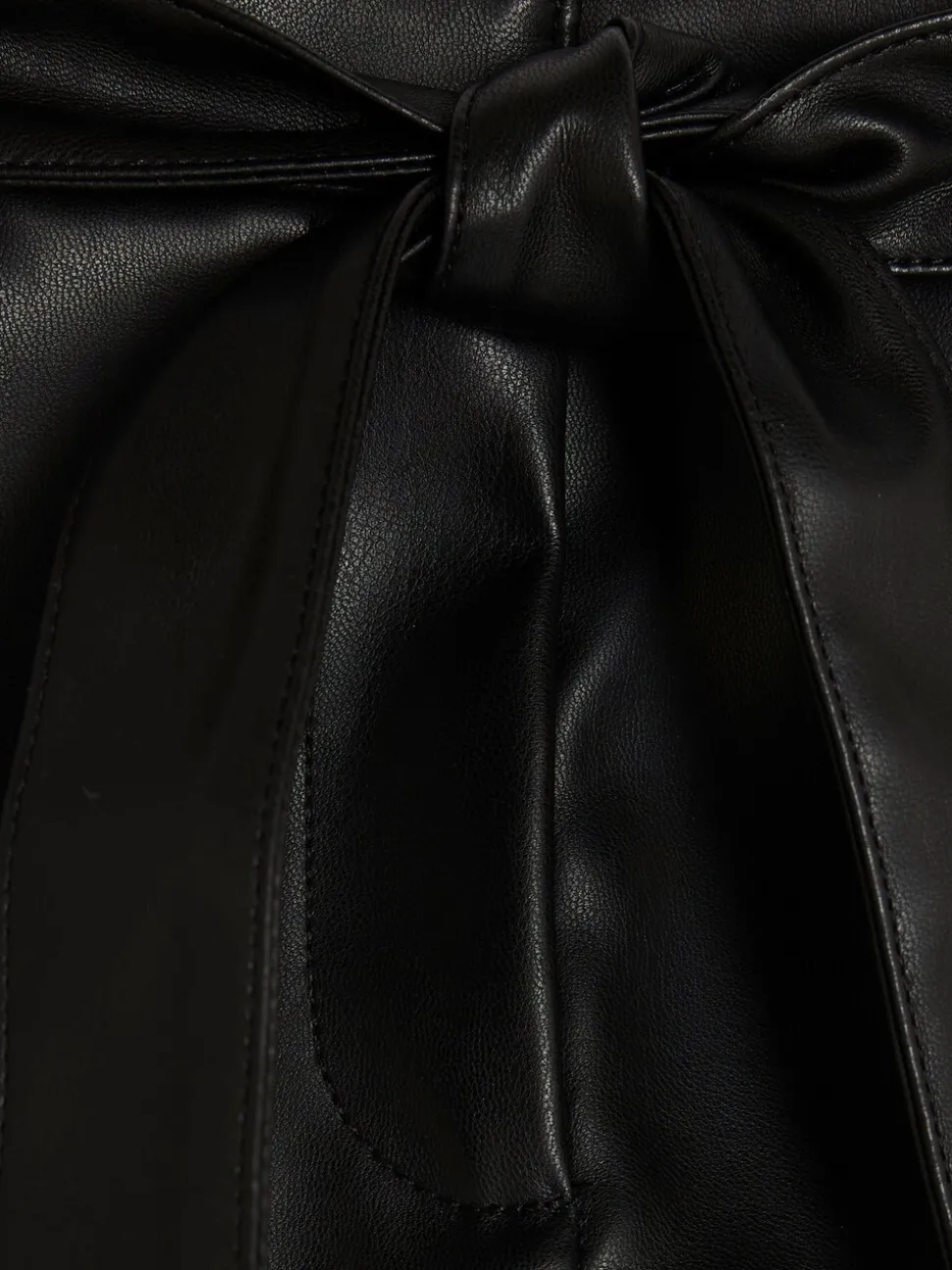 River Island Girls Faux Leather Black Belted Shorts