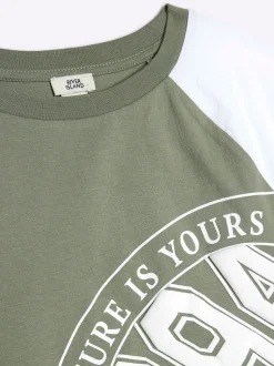 River Island Green Crop 100% Cotton T-Shirts 2 Pack