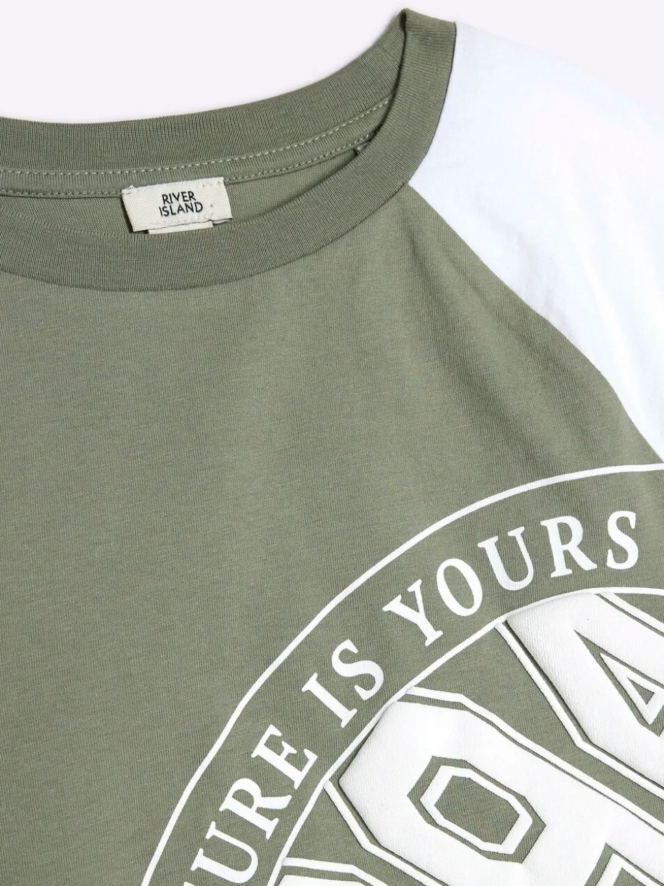 River Island Green Crop 100% Cotton T-Shirts 2 Pack