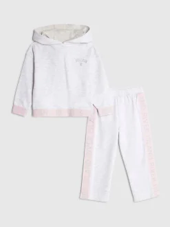 River Island Grey Girls Branded Hoodie Set
