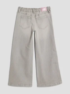 River Island Grey Girls Pull On Wide Jeans