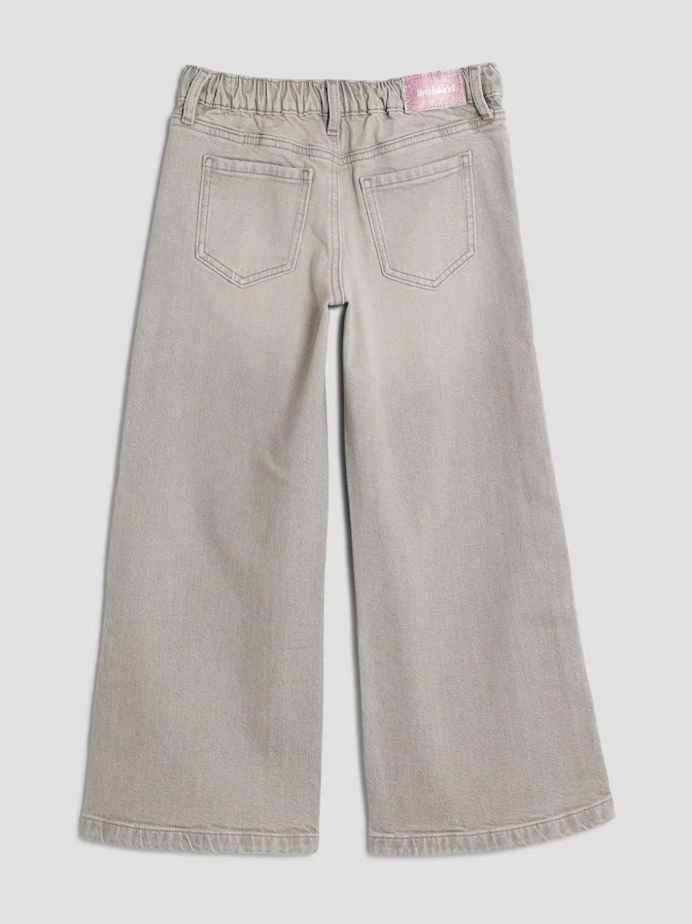 River Island Grey Girls Pull On Wide Jeans