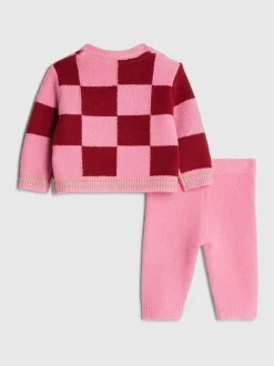 River Island Pink Baby Girls Dear Santa Jumpers & Leggings Set