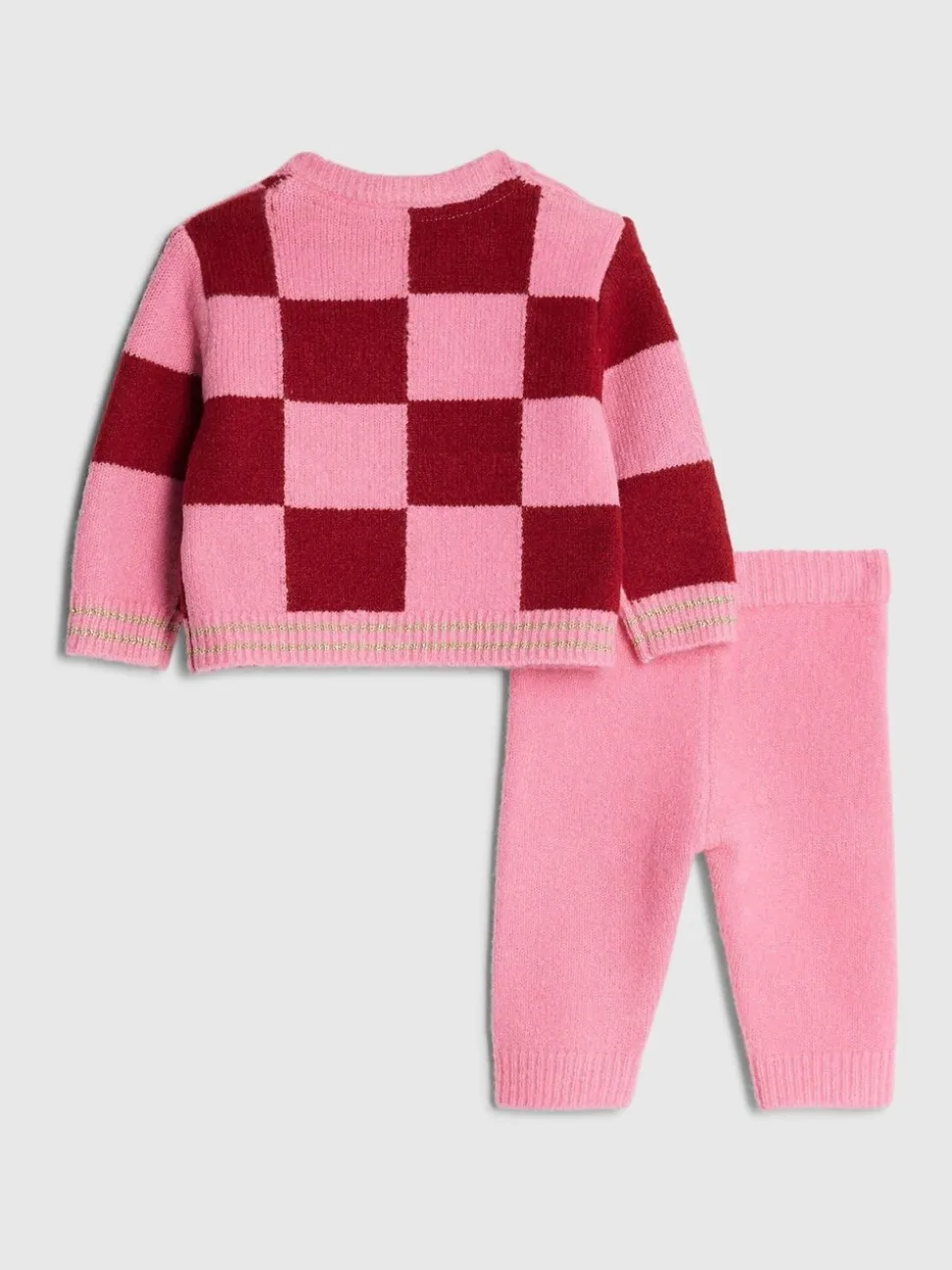 River Island Pink Baby Girls Dear Santa Jumpers & Leggings Set