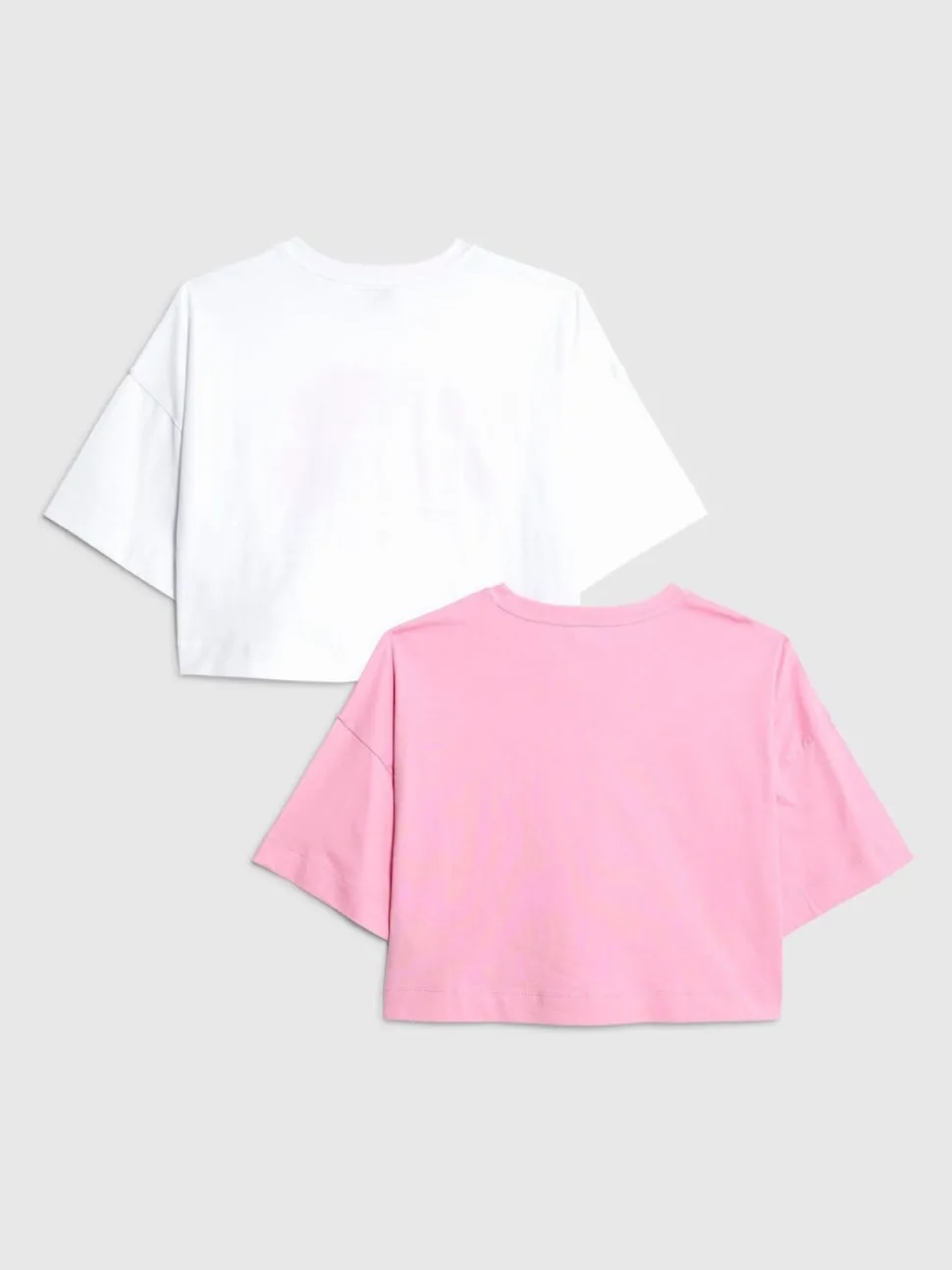 River Island Pink Bubble Font 2 Pack Cropped T-Shirts