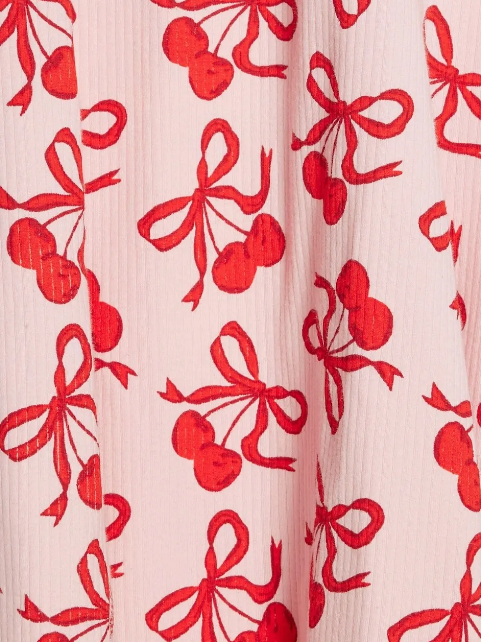 River Island Pink Cherry & Bow Print Polo Dress