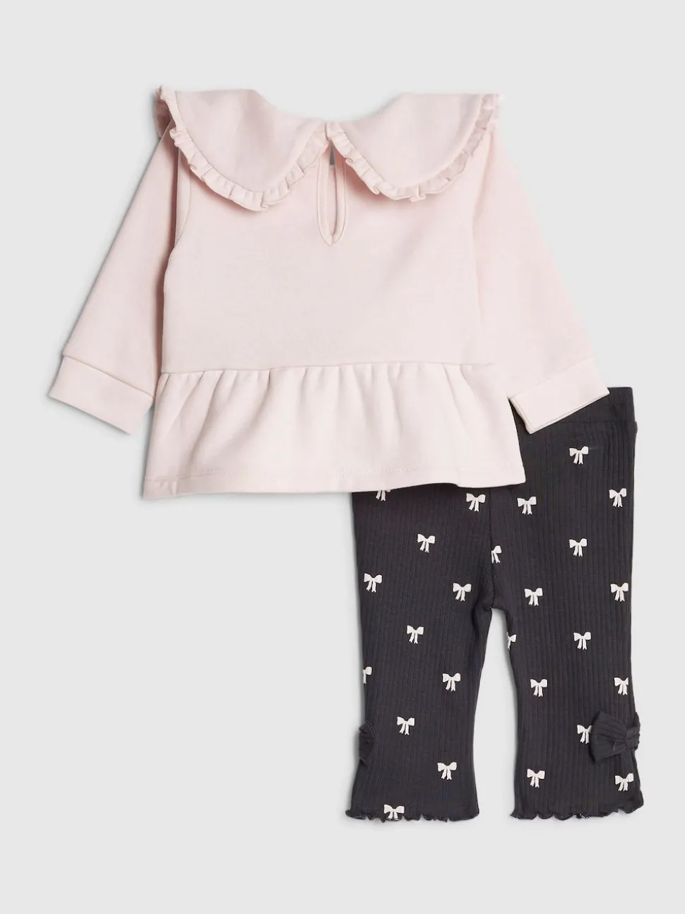 River Island Pink Cute Bow Sweat & Leggings Set