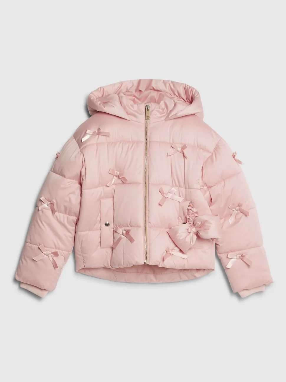 River Island Pink 3D Bow Padded Jacket