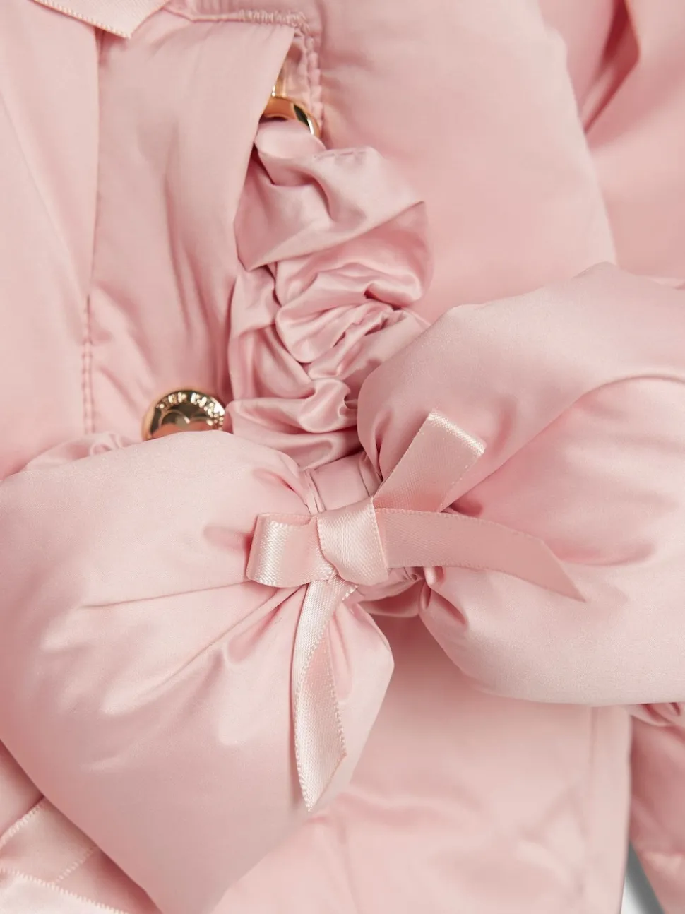 River Island Pink 3D Bow Padded Jacket