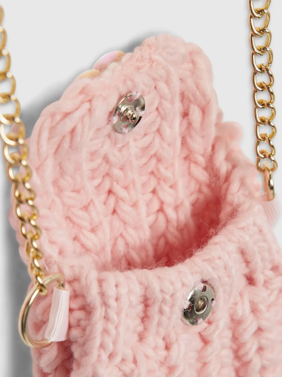 River Island Pink Flower Embroidered Cable Jumper