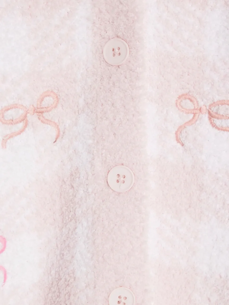 River Island Pink Gingham Bow Cosy Cardigan & Trousers Set