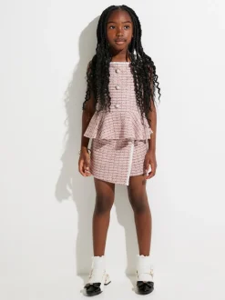 River Island Pink Girls Boucle Skort