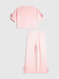 River Island Pink Girls Clean T-Shirt and Joggers Set