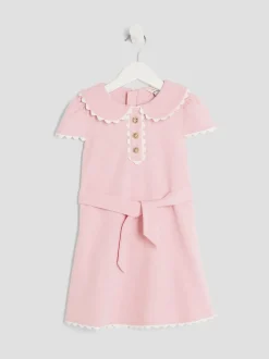 River Island Pink Girls Collared Scuba Dress