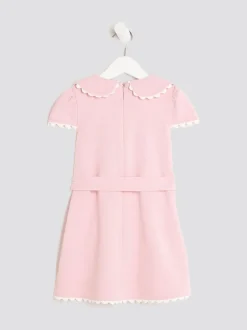 River Island Pink Girls Collared Scuba Dress