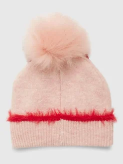 River Island Pink Girls 3D Bow Beanie