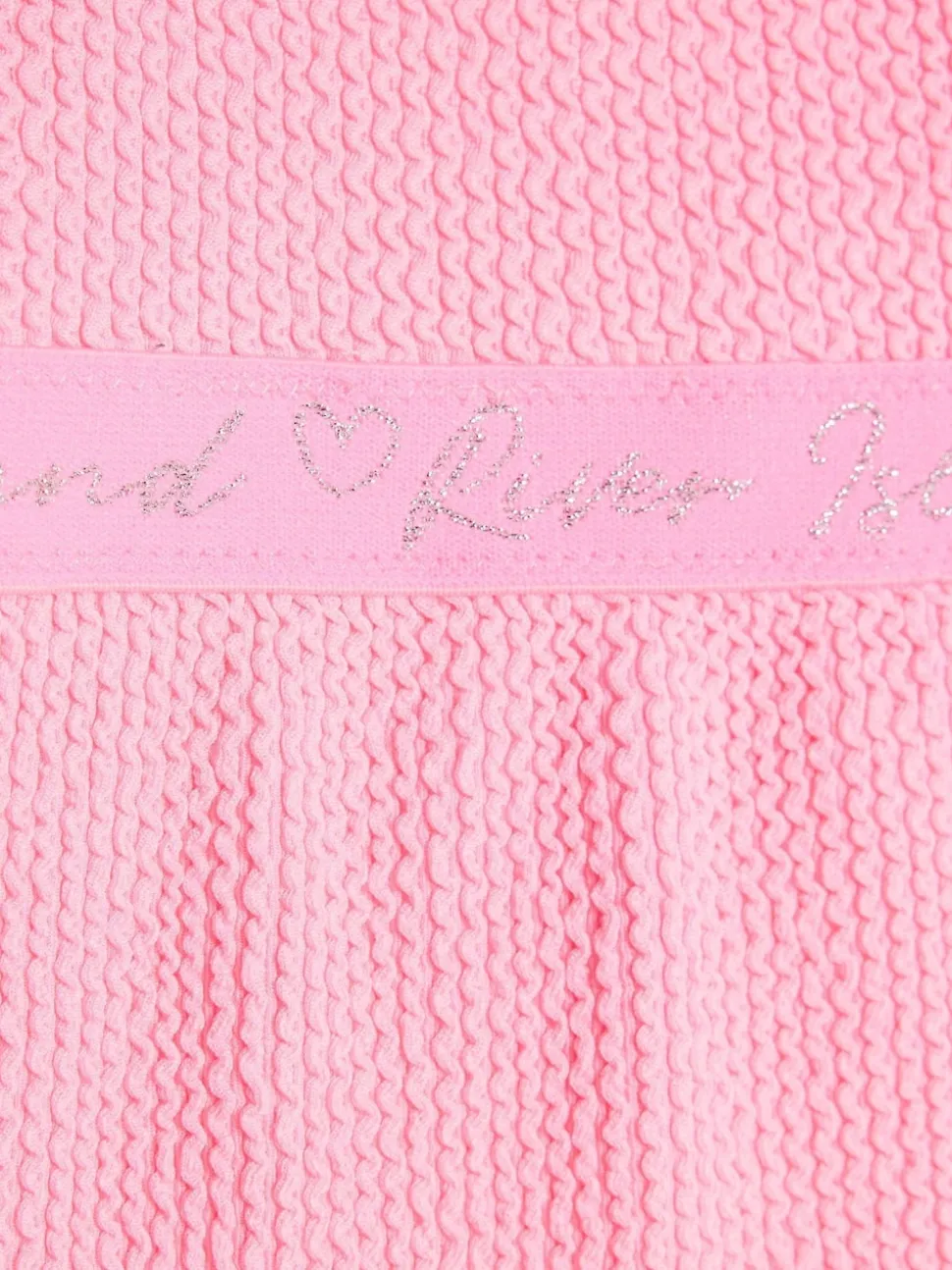 River Island Pink Girls Elastic Textured Swimsuit