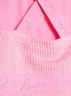 River Island Pink Girls Elastic Textured Swimsuit