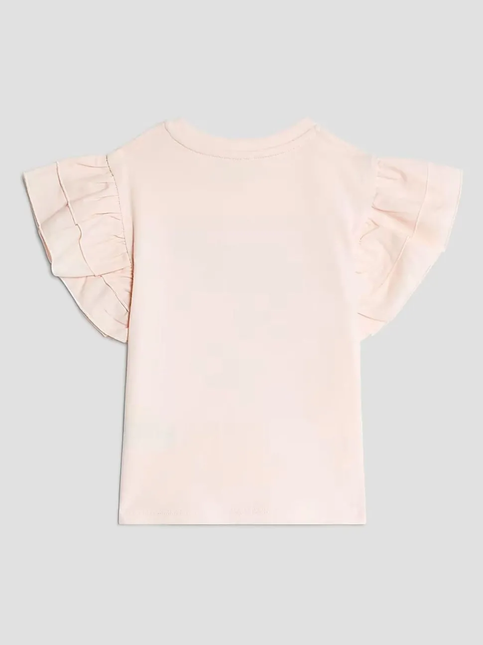 River Island Pink Girls Frill Sleeve Box Graphic Print T-Shirt
