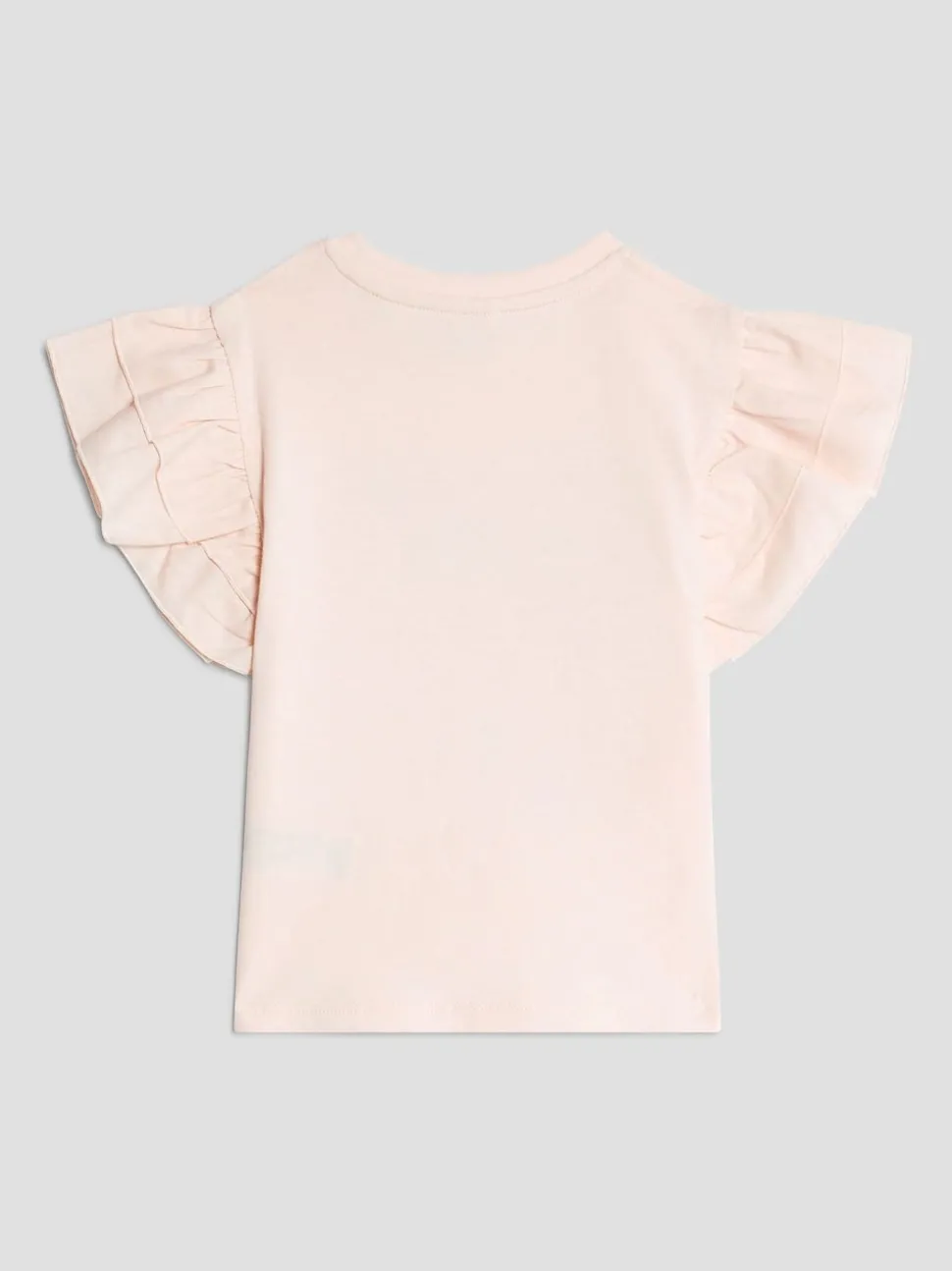 River Island Pink Girls Frill Sleeve Box Graphic Print T-Shirt