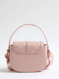 River Island Pink Heart Monogram Kendal Cross-Body Bag