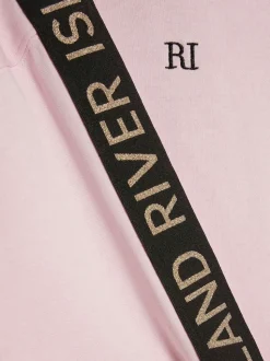River Island Pink Logo Waistband Hoodie & Joggers Set