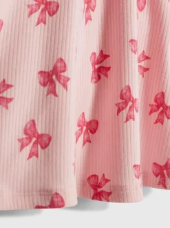 River Island Pink Long Sleeve Rib Polo Dress