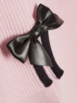 River Island Pink Long Sleeve Bow Top & Joggers Set