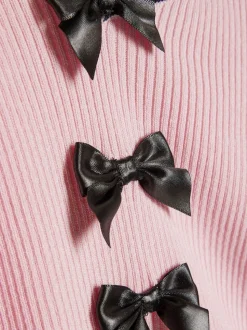 River Island Pink Long Sleeve Bow Top & Joggers Set