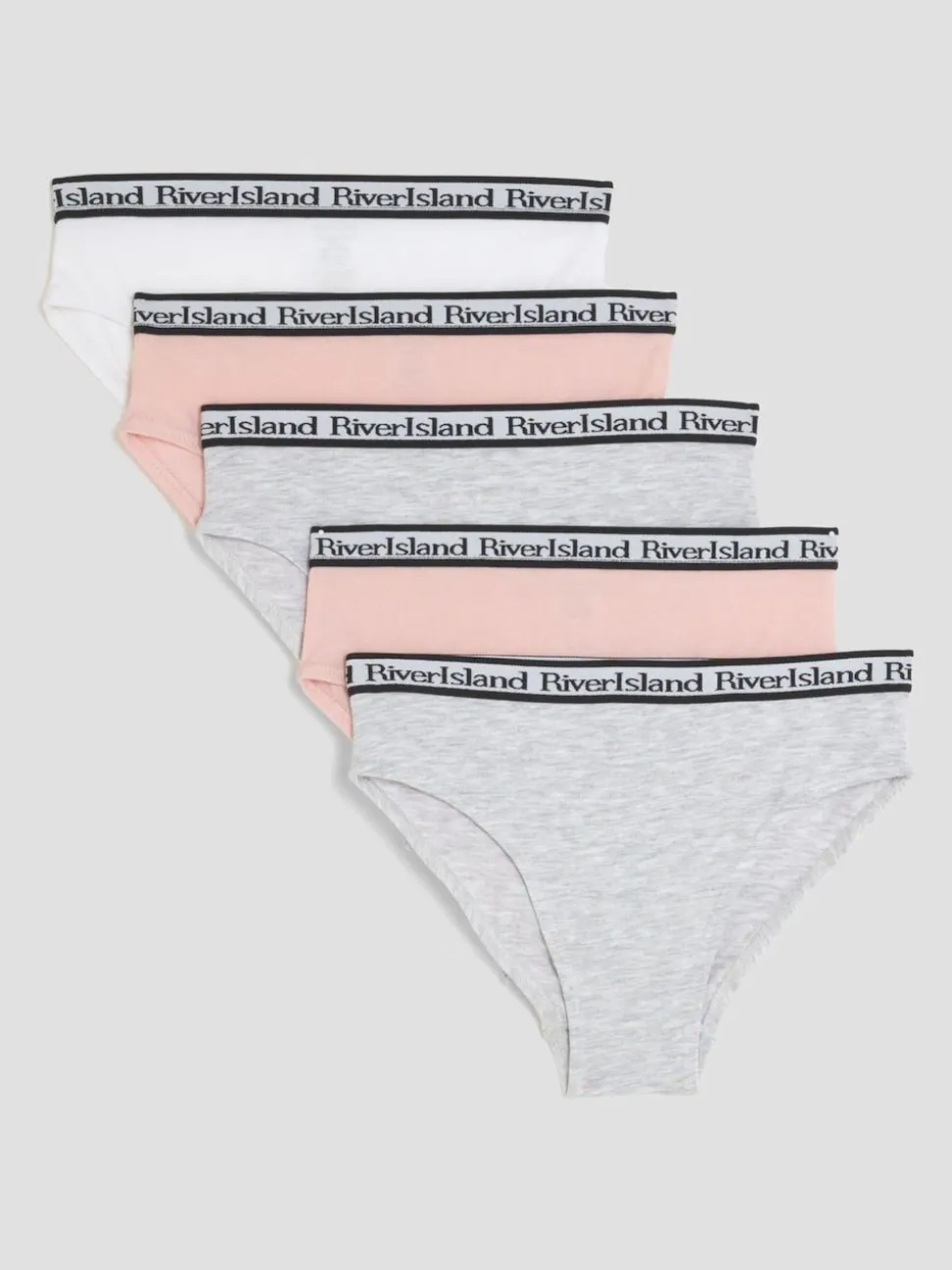 River Island Pink Mix Briefs 5 Pack