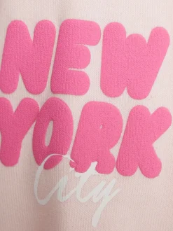 River Island Pink New York City Sweatshirt & Leggings Set