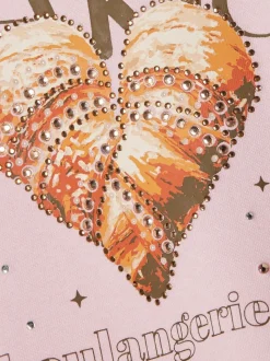 River Island Pink Paris Heart Sweatshirt