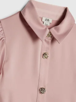 River Island Pink Satin Prom Dress