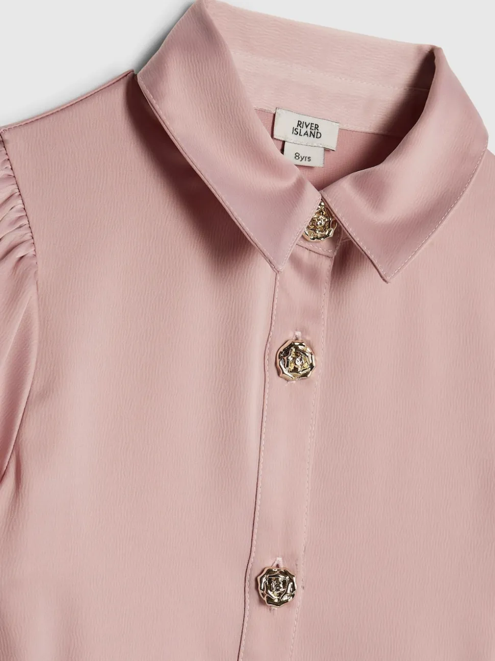 River Island Pink Satin Prom Dress
