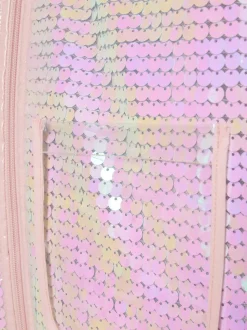 River Island Pink Sequin Rain Trench Coat