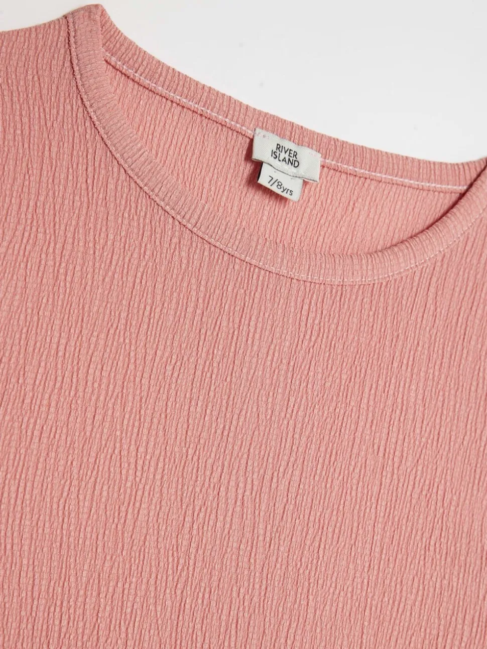 River Island Pink Textured Baby T-Shirt & Rara Skirt Set