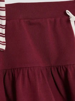 River Island Red Girls Bow Polo Shirt and Skirt Set