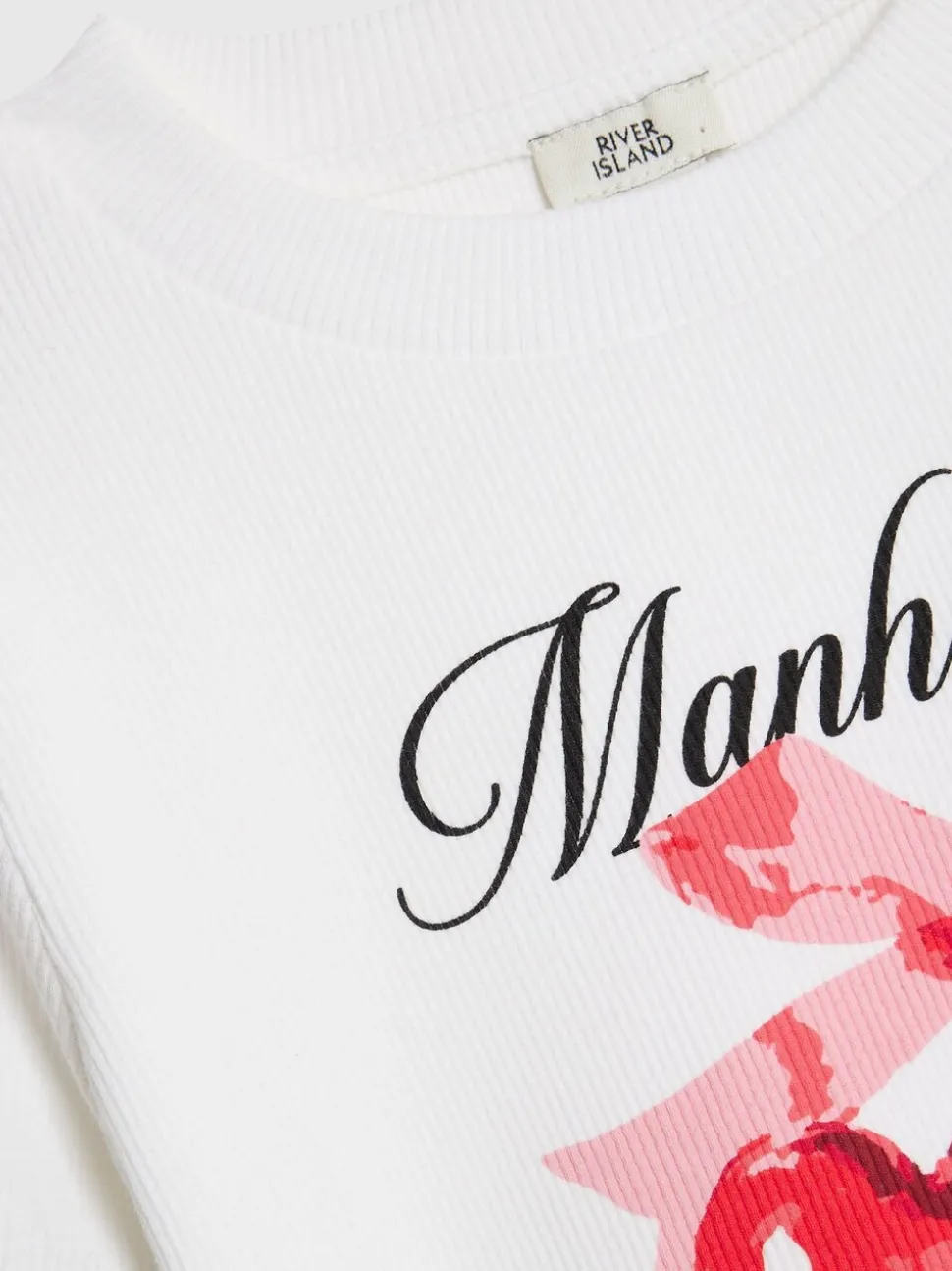 River Island White Cherry Demure Baby T-Shirt & Kickflare Set
