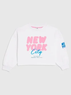 River Island White Girls New York Sweatshirt