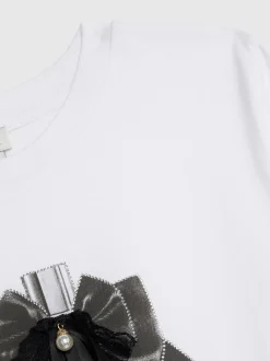 River Island White Hotfix Perfume T-Shirt