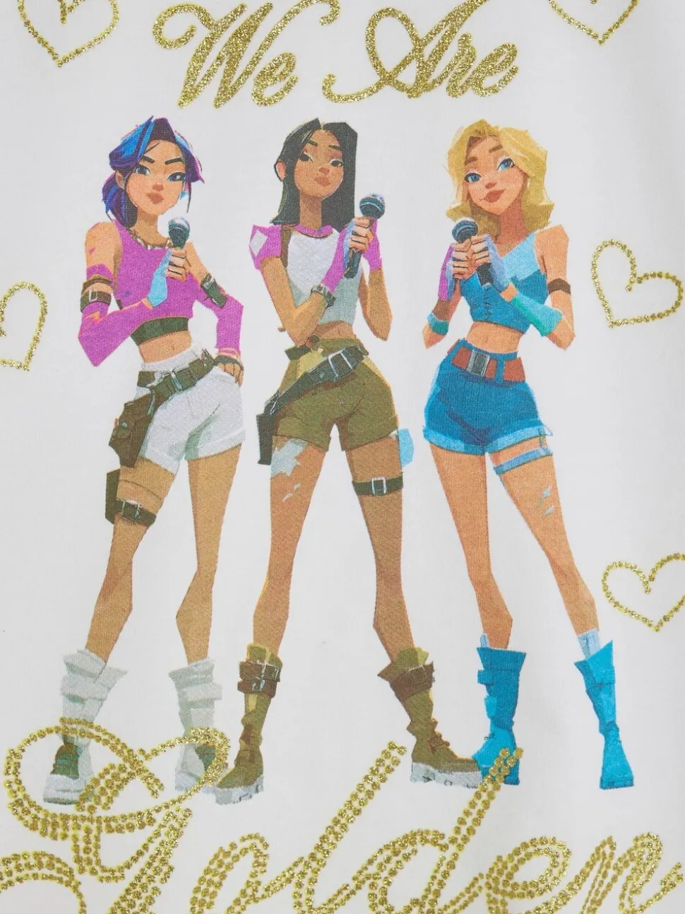 River Island White K Pop We Are Golden Girl T-Shirt