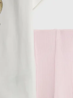 River Island White Lamour Paris Top & Kickflare Set