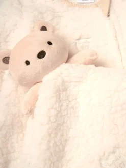 Rock-A-Bye Baby Boutique Baby Borg White Pramsuit and Comforter Set