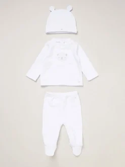 Rock-A-Bye Baby Boutique Baby Quilted Top, Trousers and Hat Set